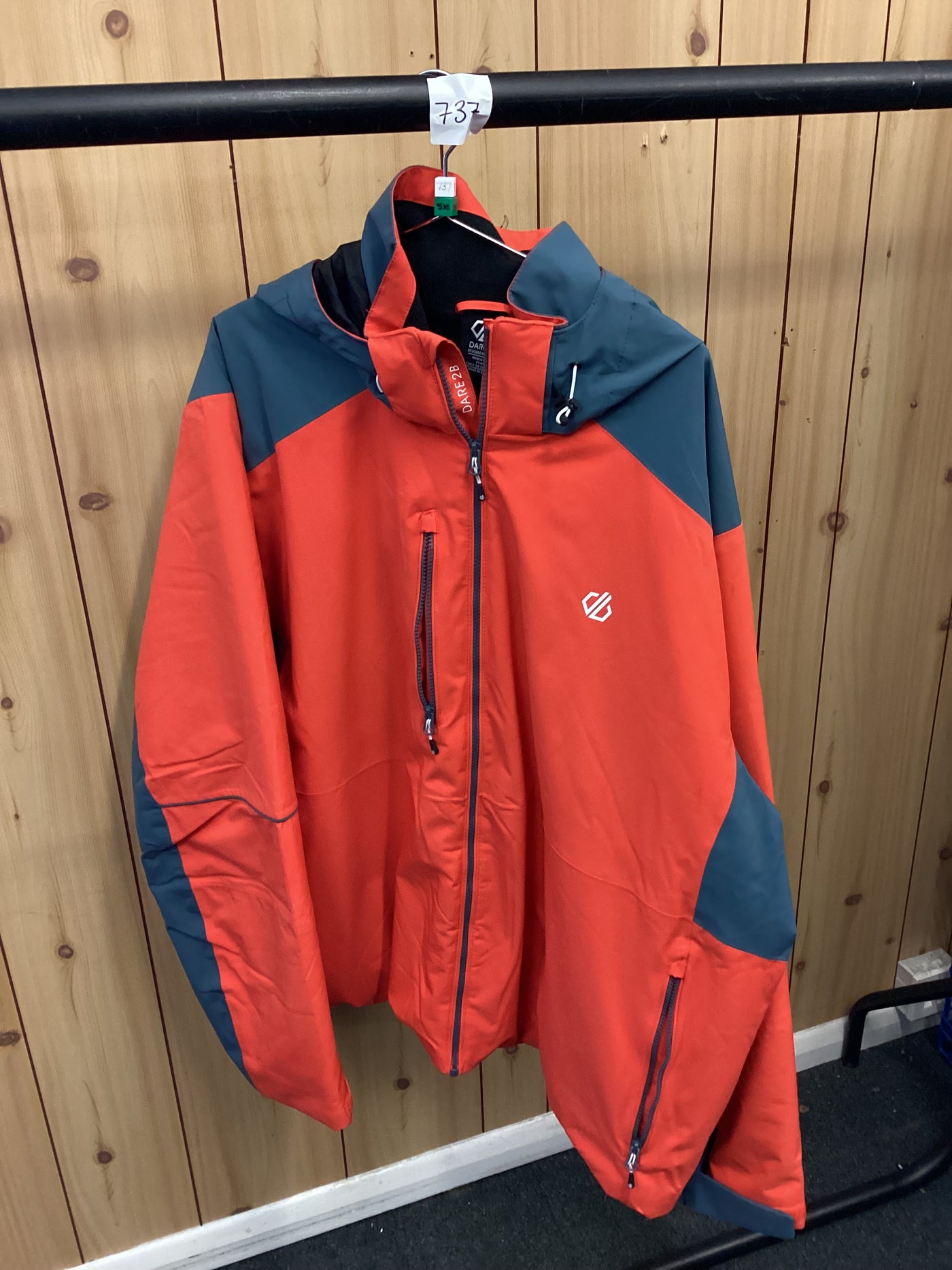 Pre-Loved Dare 2B Mens Remit Waterproof Breathable Ski Jacket Red 5XL (737): Grade B