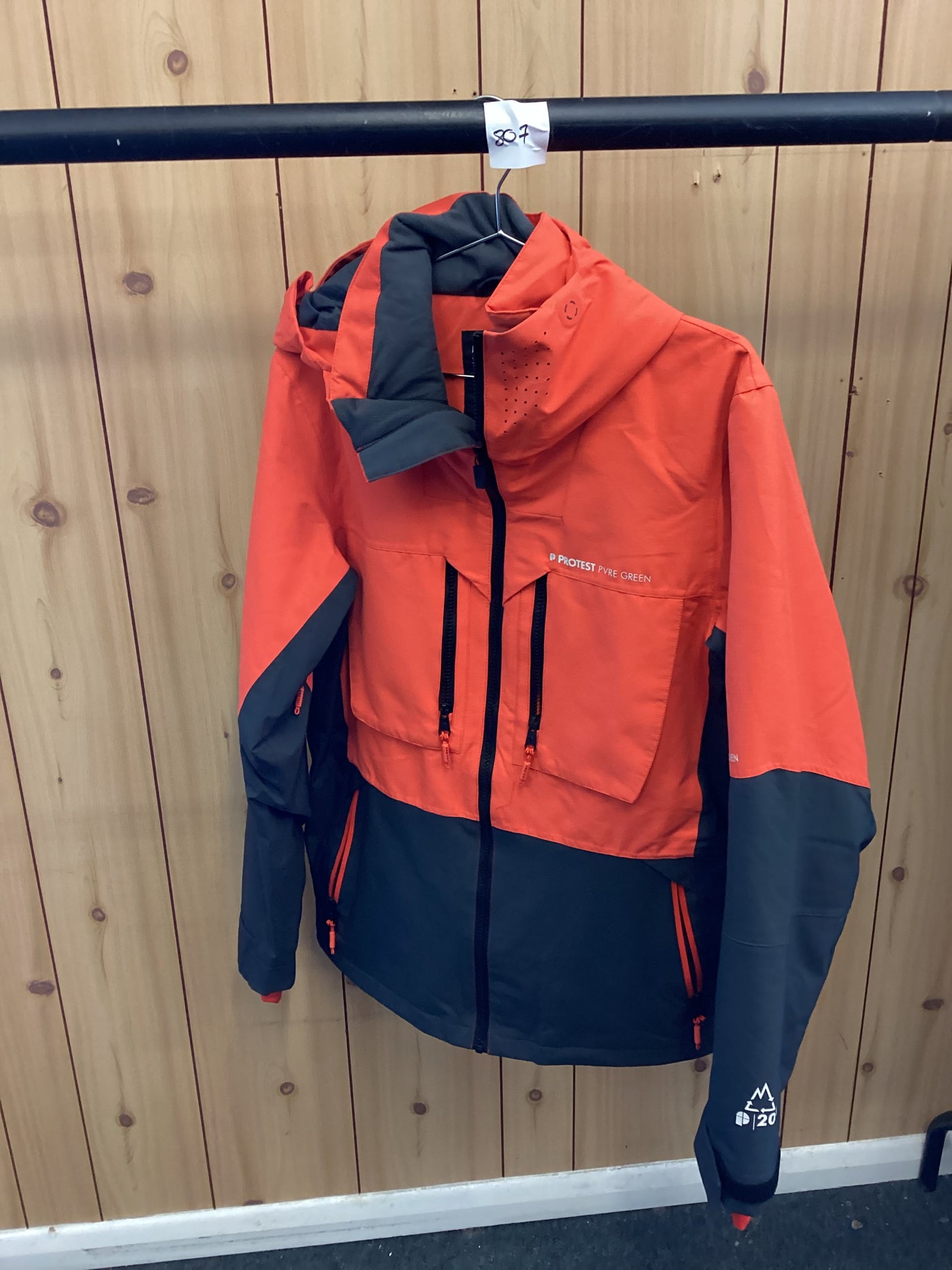 Pre-Loved Protest PrtOnega Mens Snow Jacket (807) S Orange Fire: Grade A