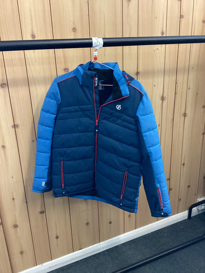 Pre-Loved Dare2B Kids' Cheerful II Recycled Waterproof Insulated Ski Jacket Age 14 Blue (1161): Grade A